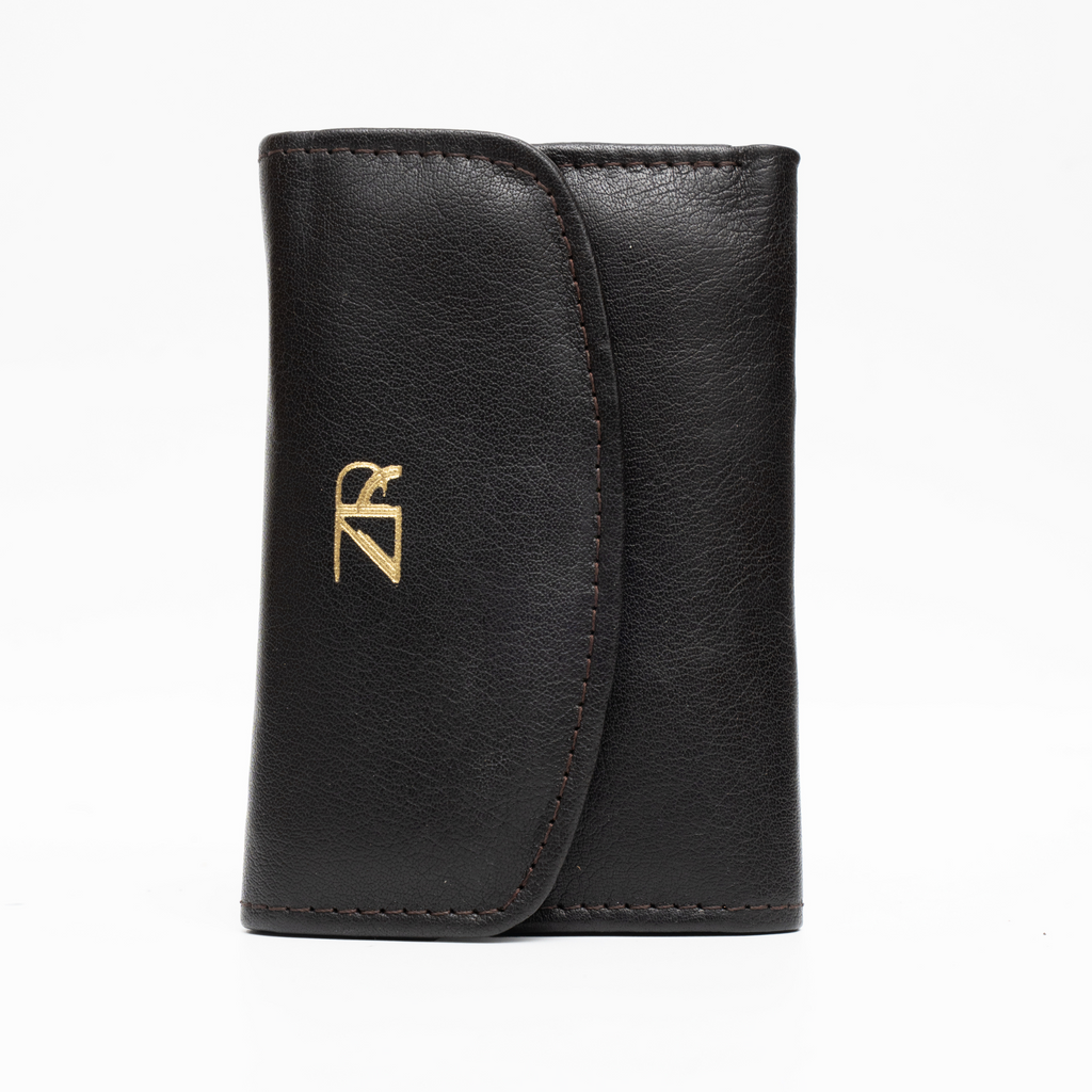 Compact Leather Wallet Black