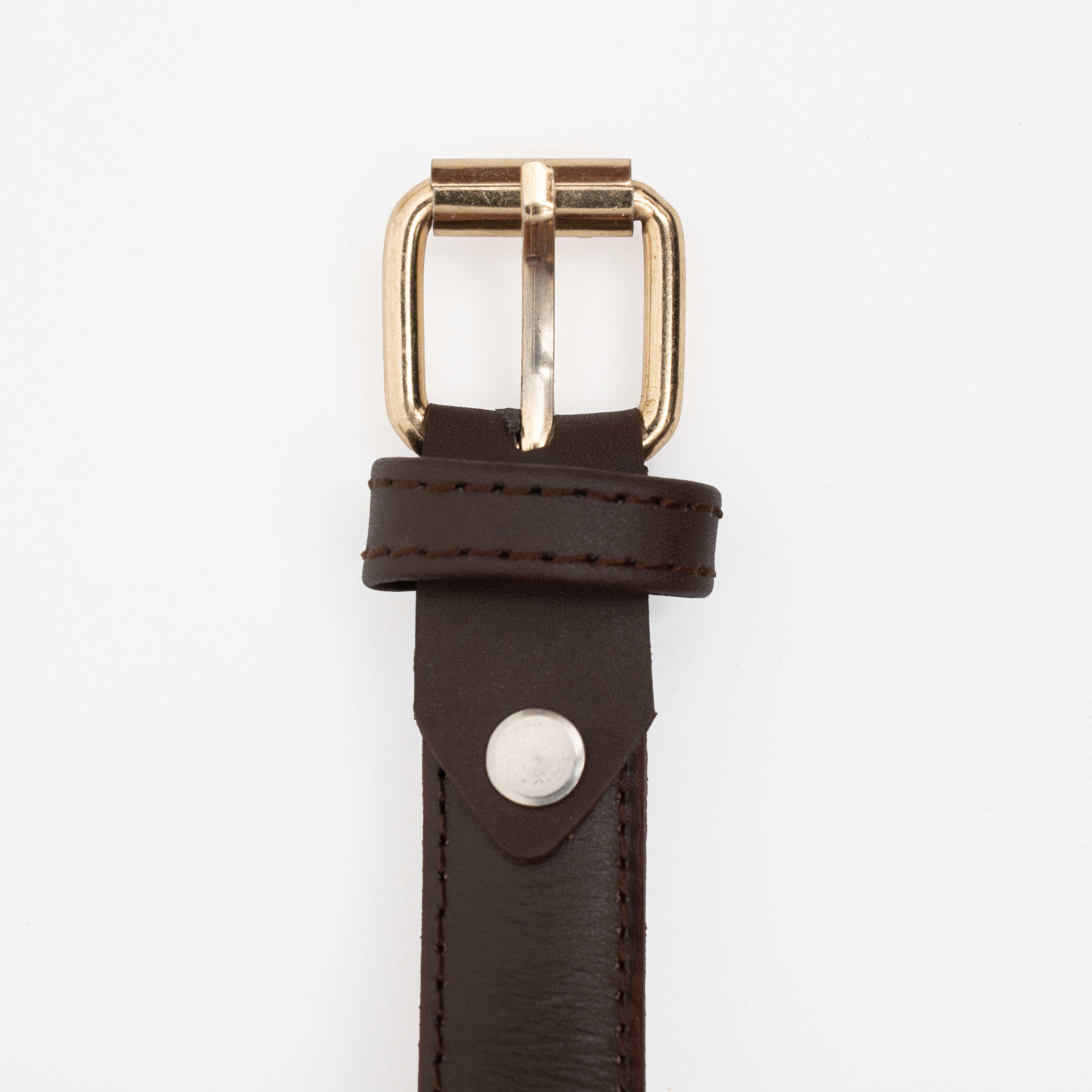 Chic Leather ladies Belt Dark Brown