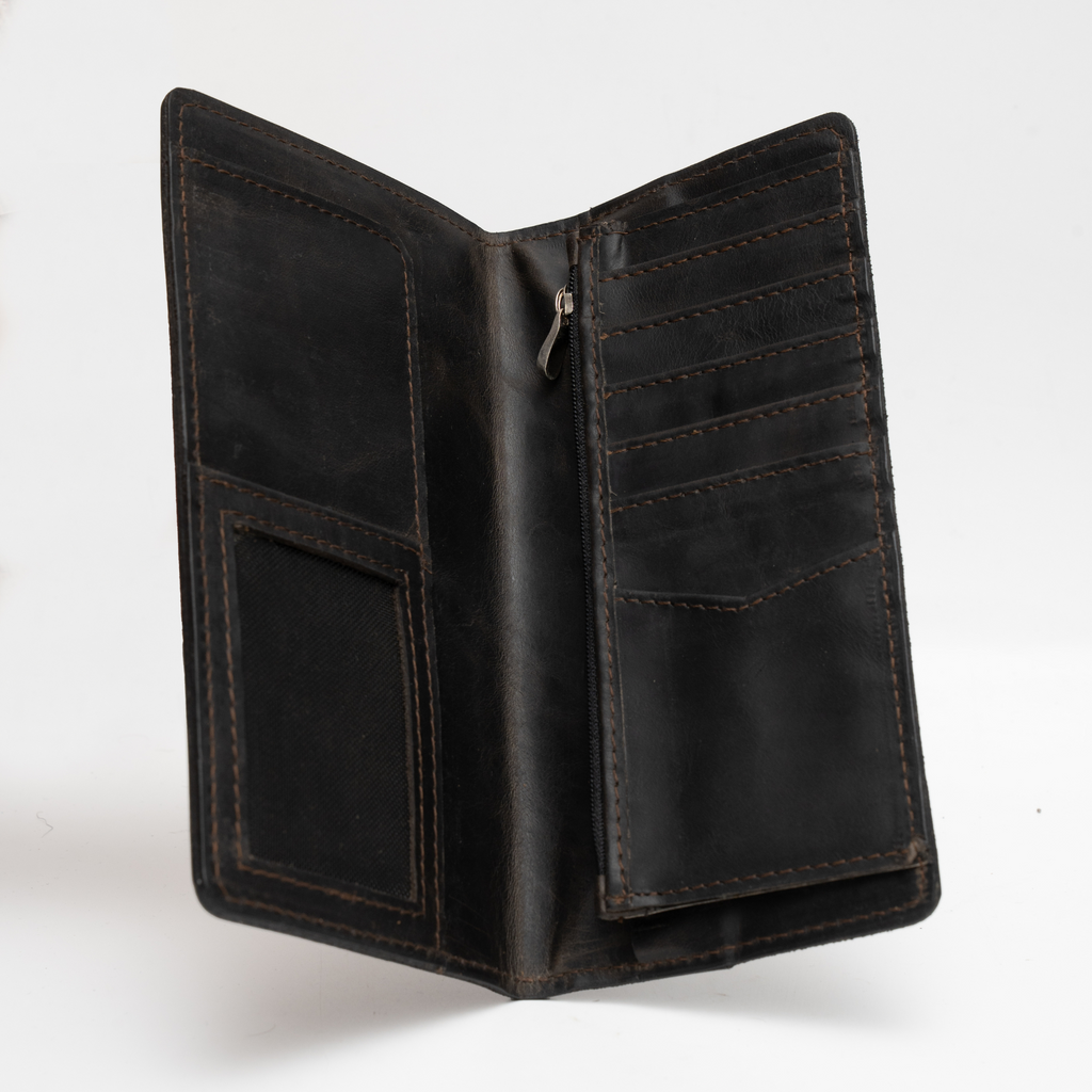 Executive Men's Long  Wallet Dark Brown