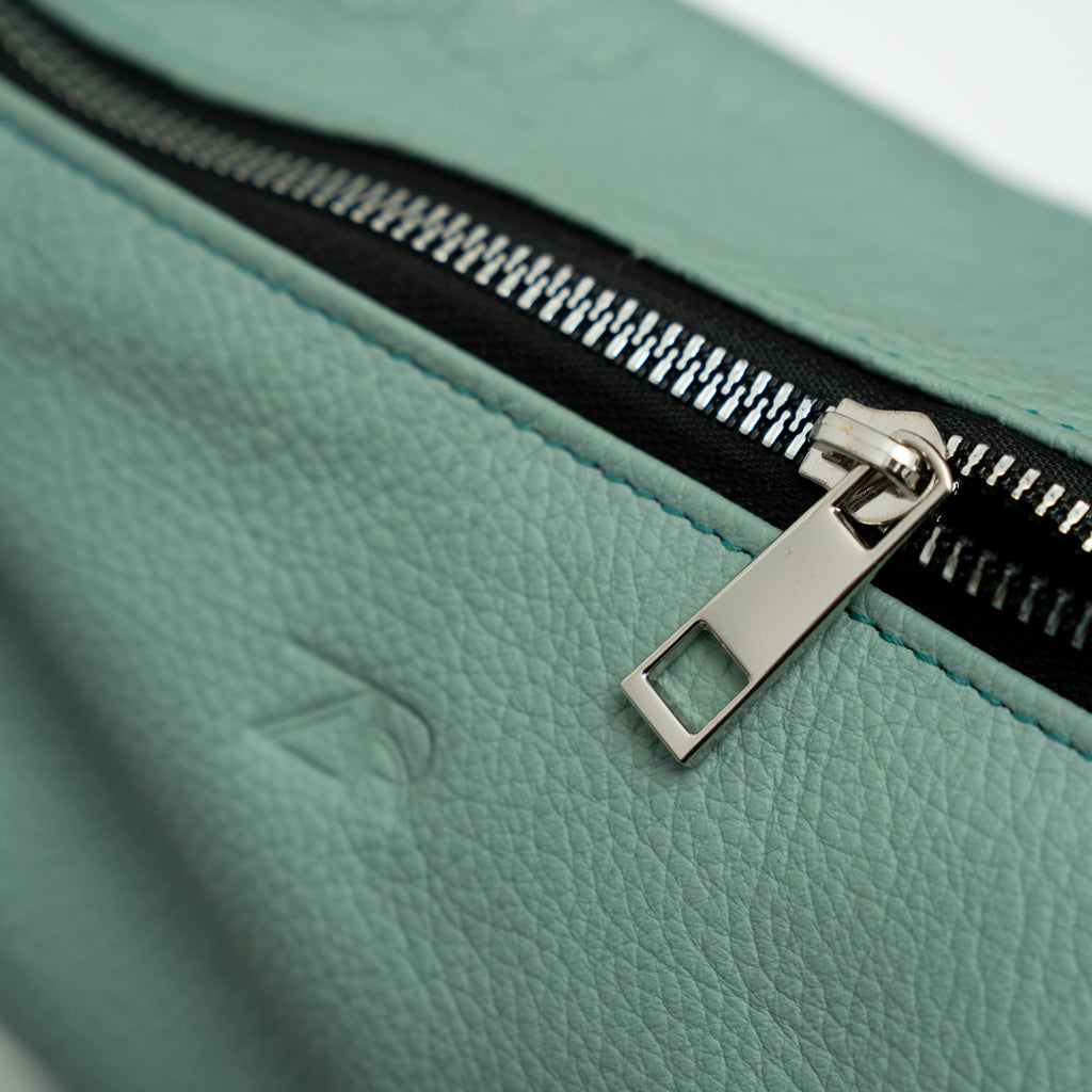 Leather Hobo Shoulder Bag Green