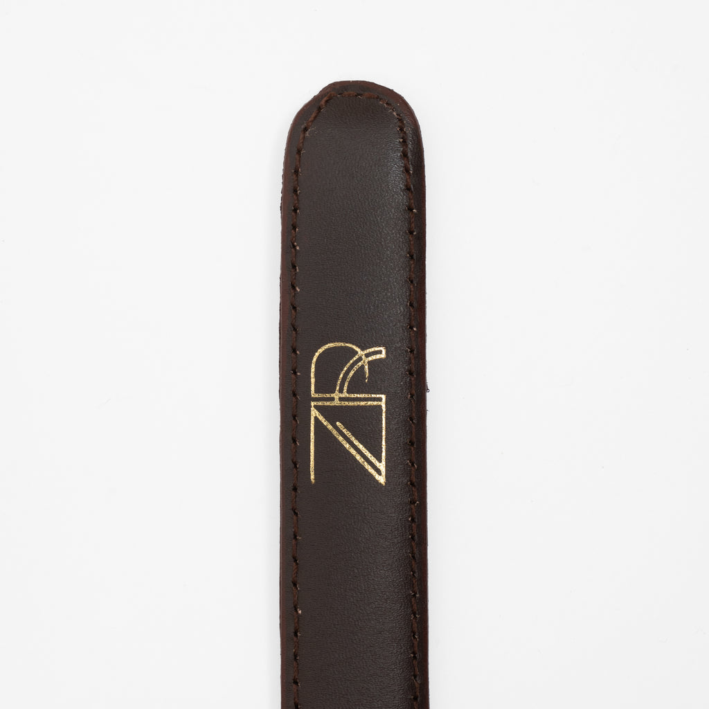 Chic Leather ladies Belt Dark Brown