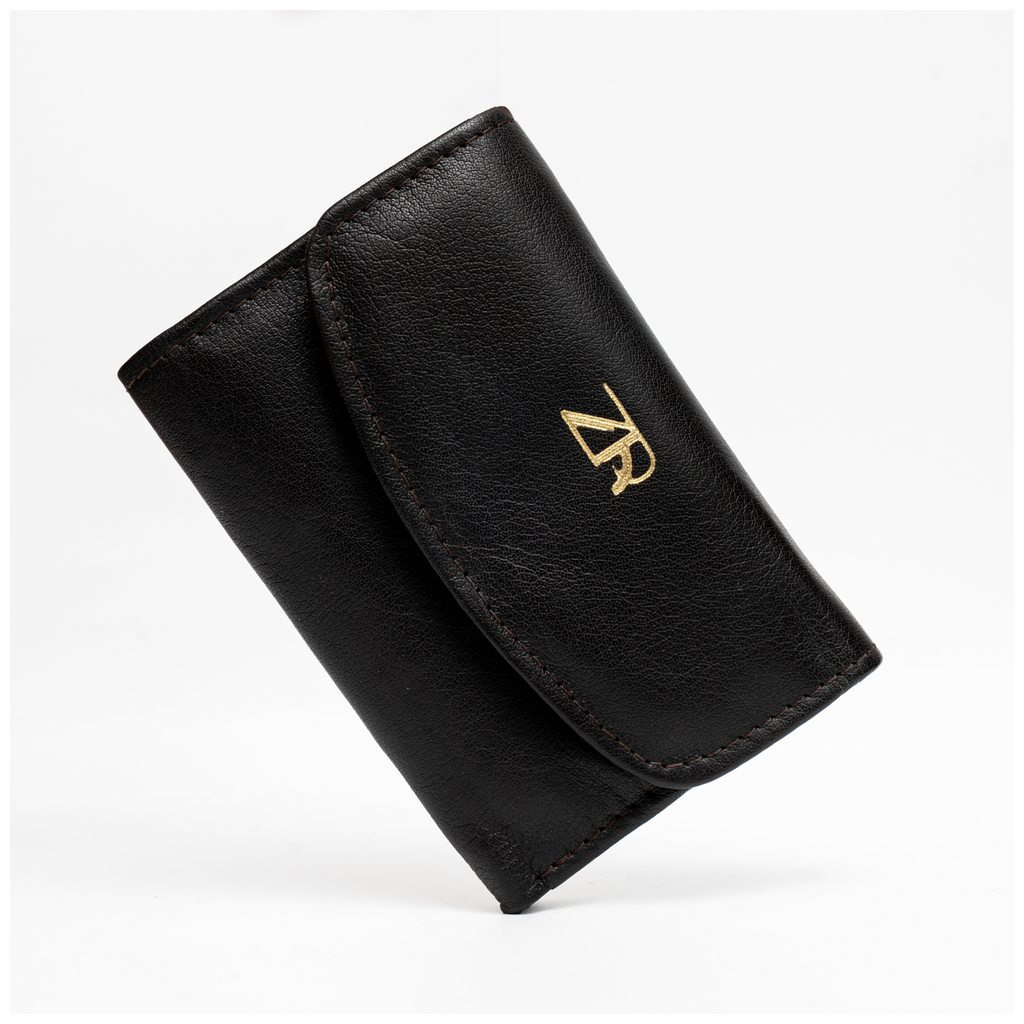 Compact Leather Wallet Black