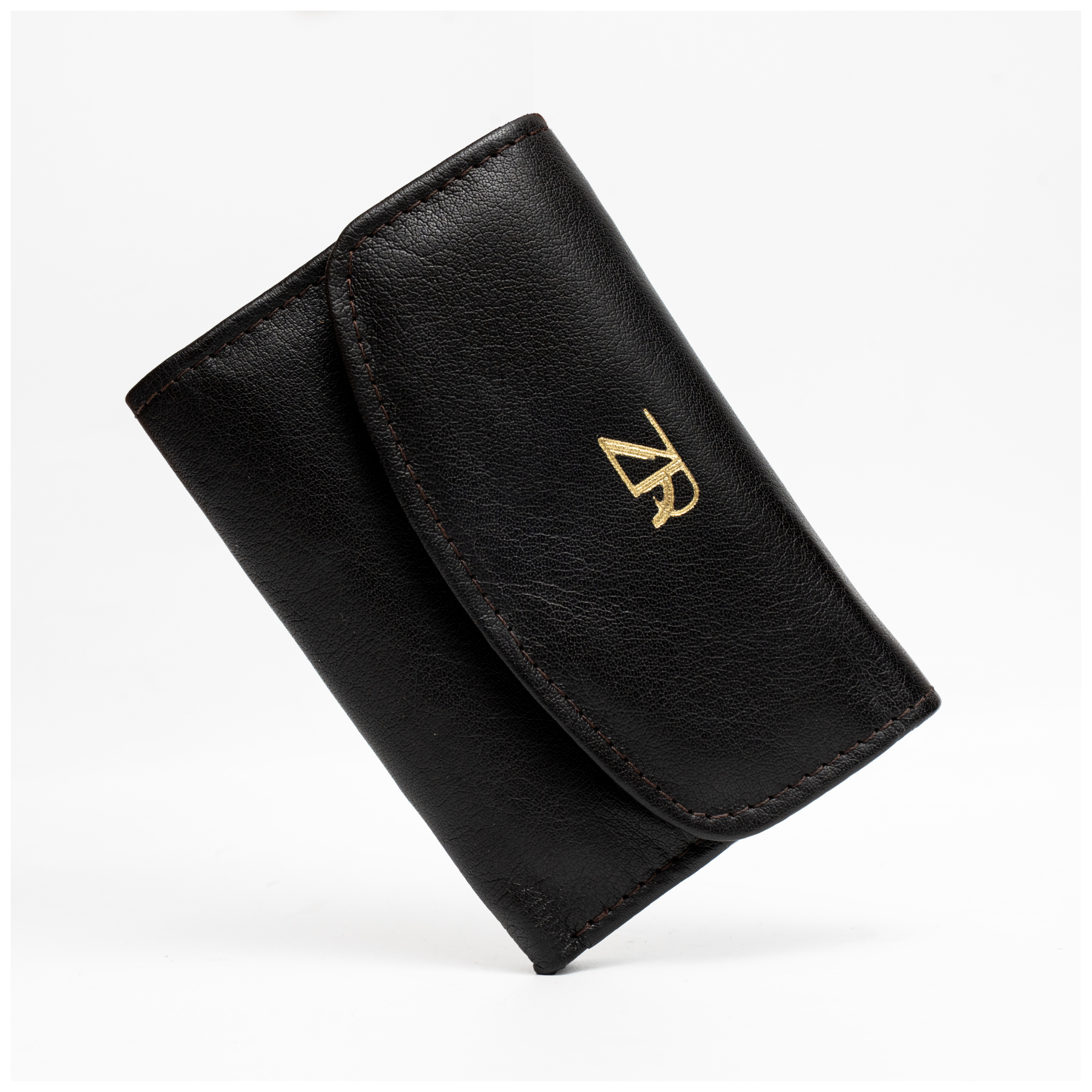 Compact Leather Wallet Black