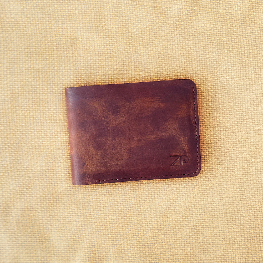 Cocoa-Crazy Horse Leather Wallet