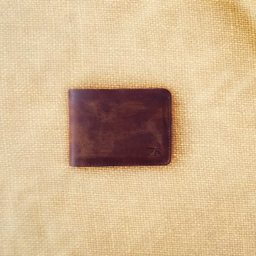 Cocoa-Crazy Horse Leather Wallet