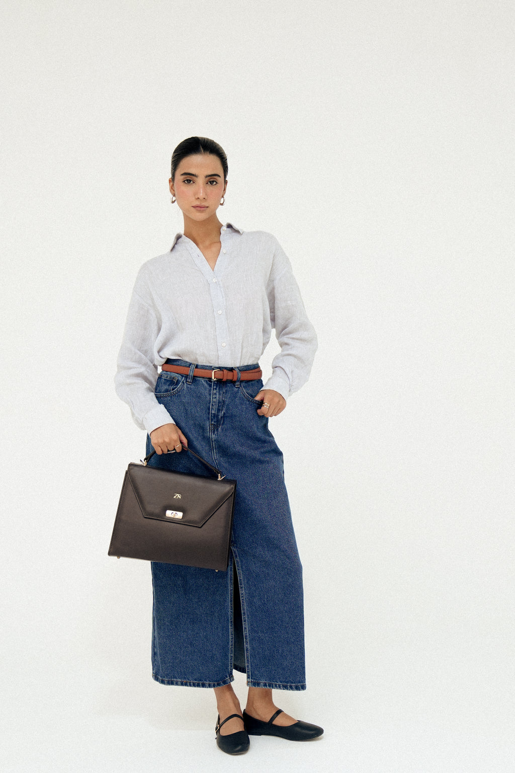 Classic Leather Handbag Black