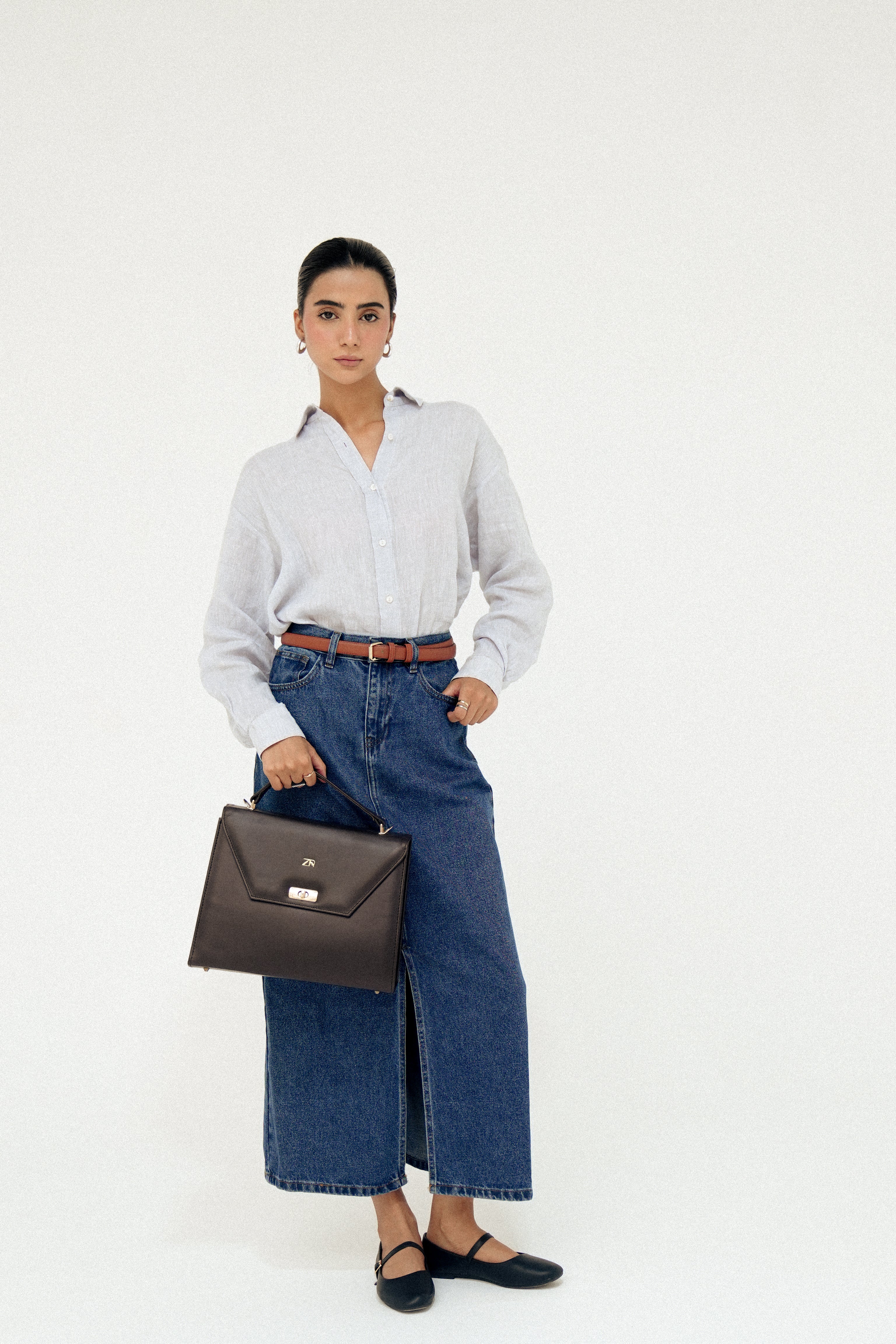 Classic Leather Handbag Black