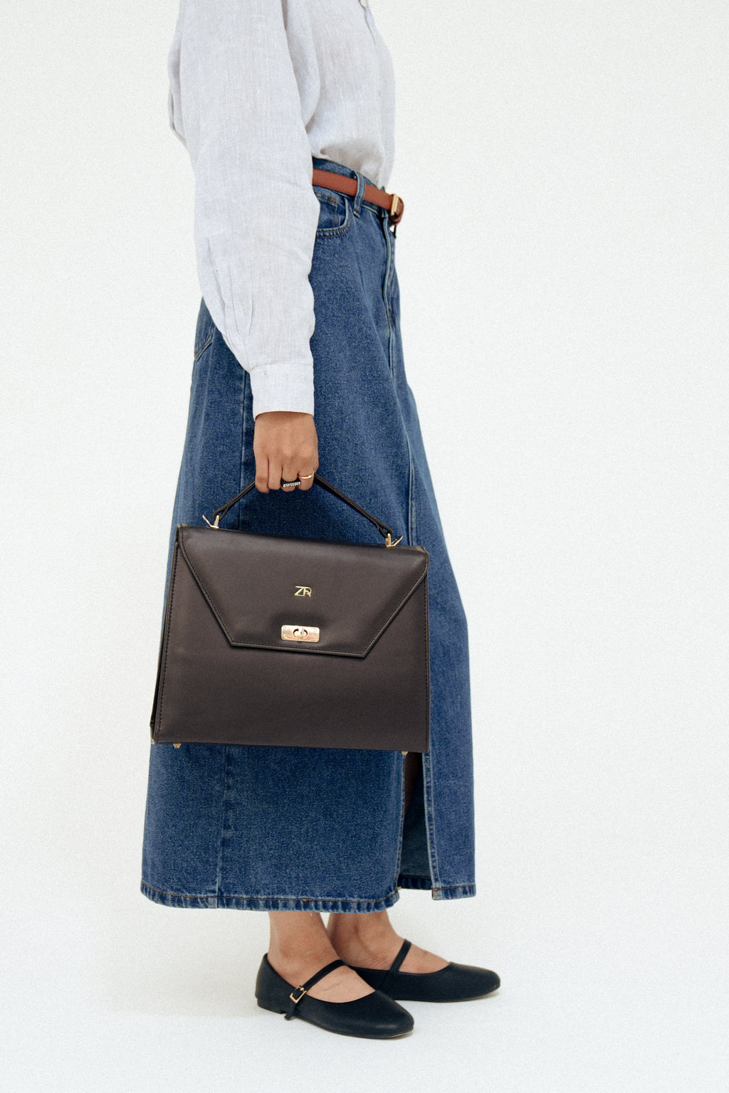 Classic Leather Handbag Black