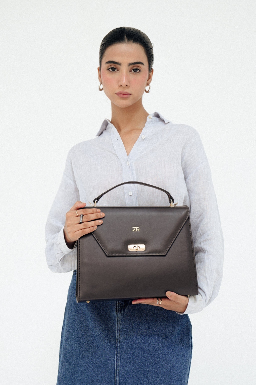 Classic Leather Handbag Black