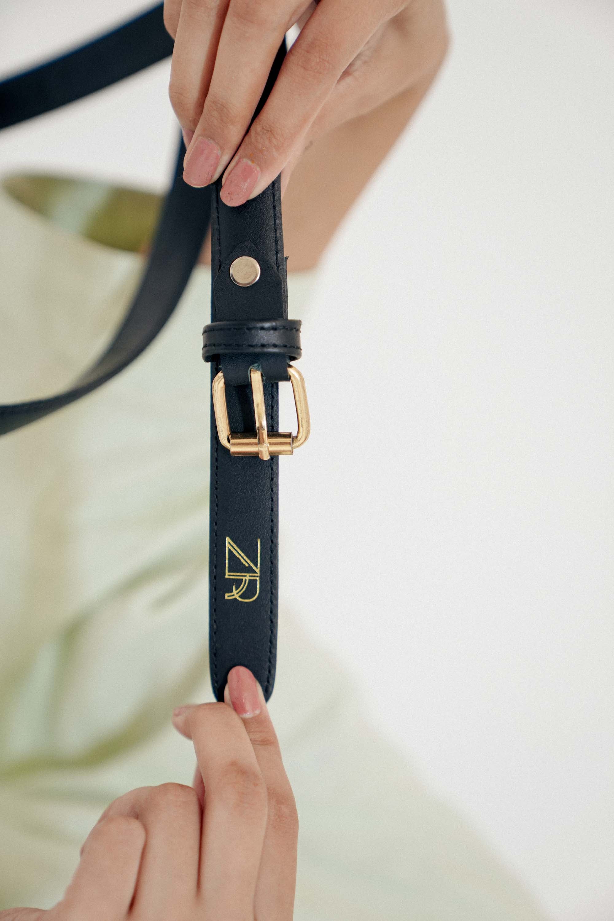 Chic Leather ladies Belt Dark Brown