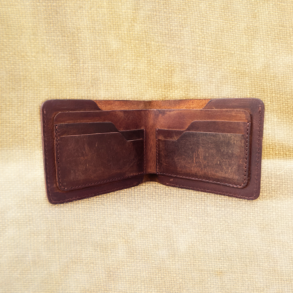 Cocoa-Crazy Horse Leather Wallet