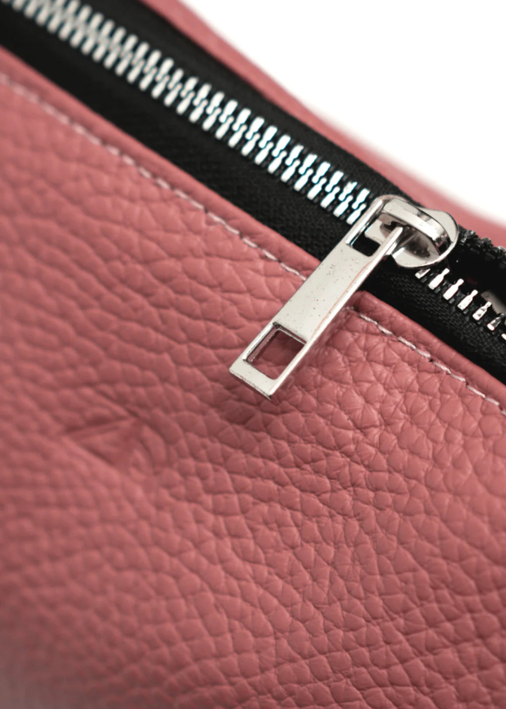 Leather Hobo Shoulder Bag Pink