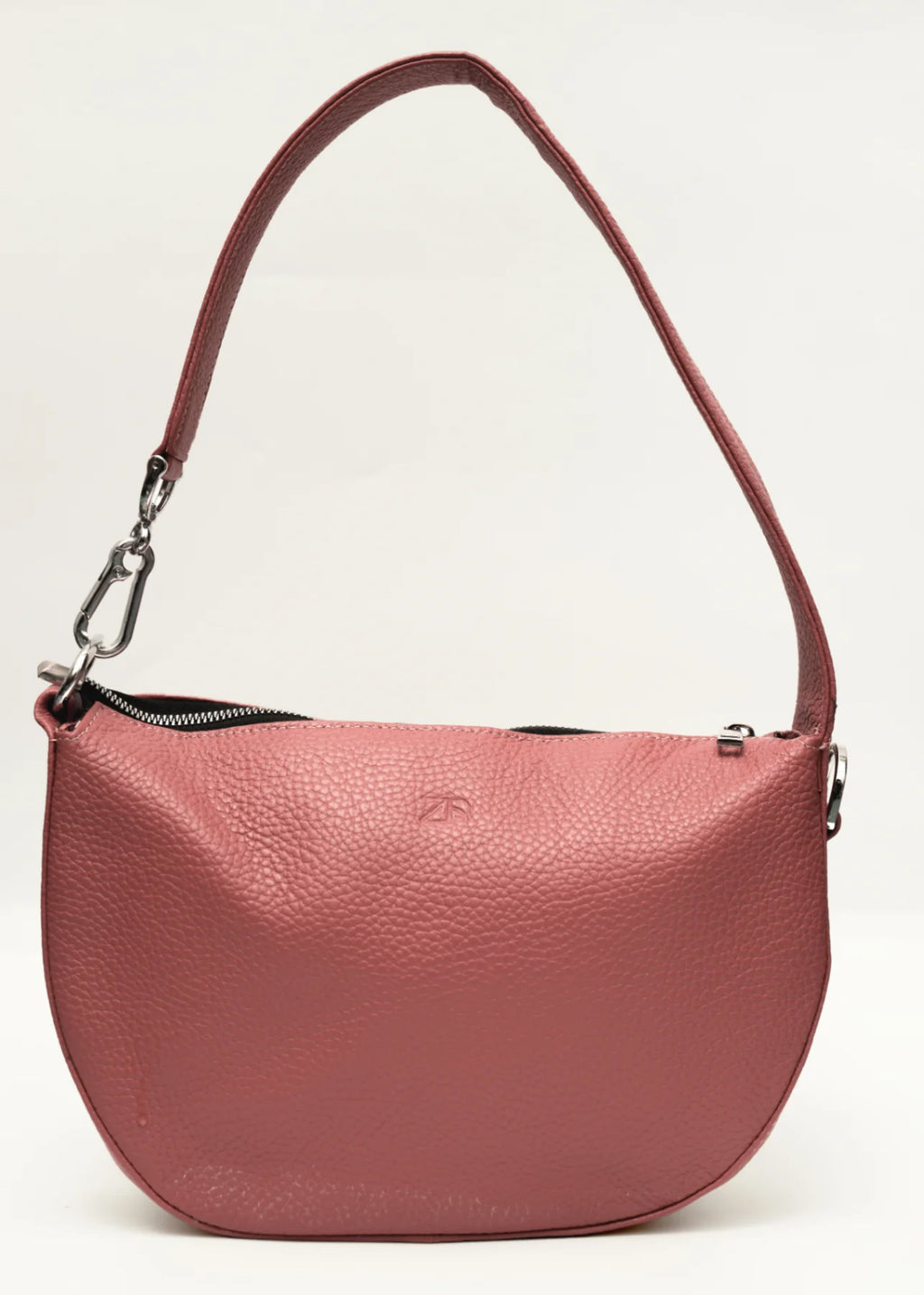 Leather Hobo Shoulder Bag Pink